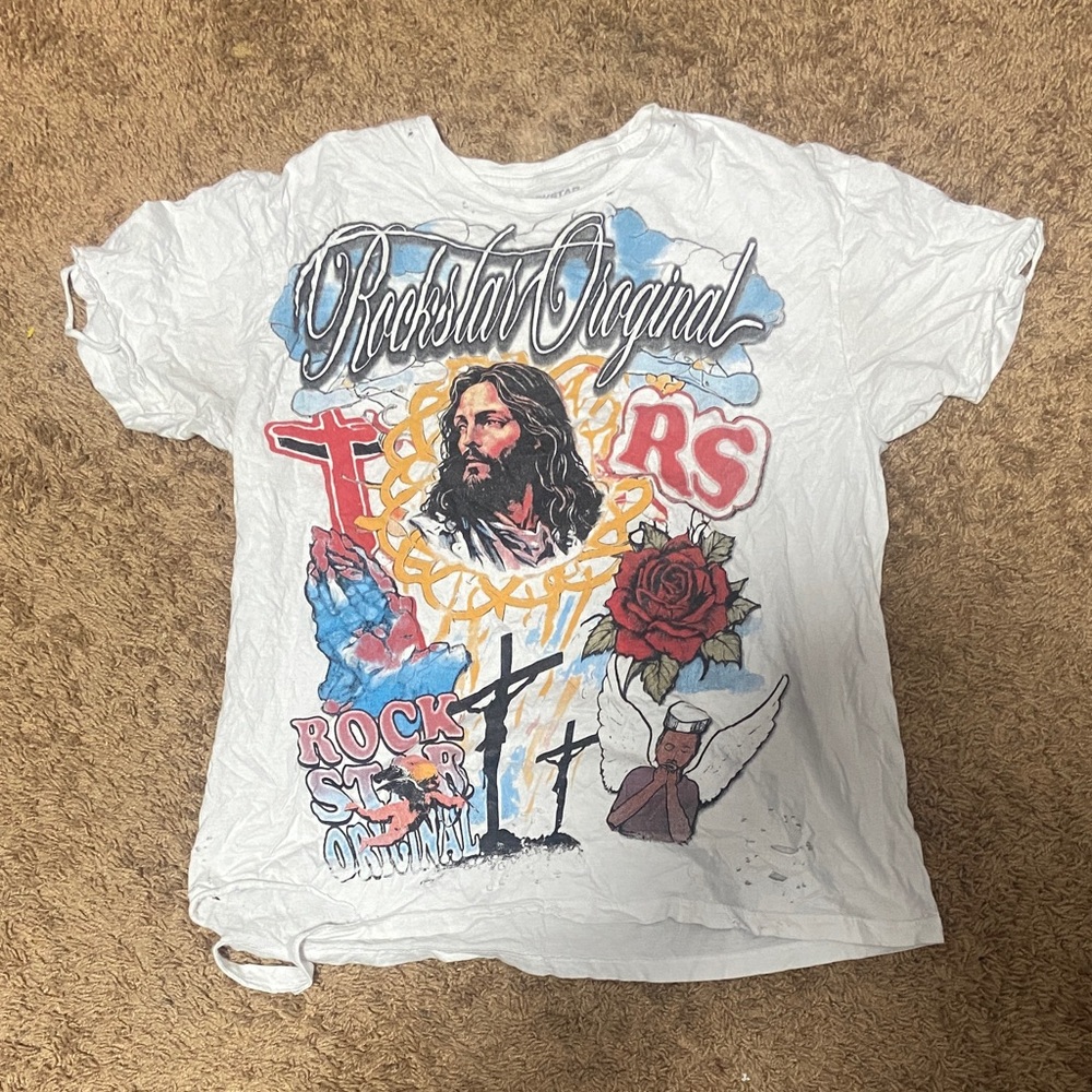 Rockstar Original Kids White Graphic Tee